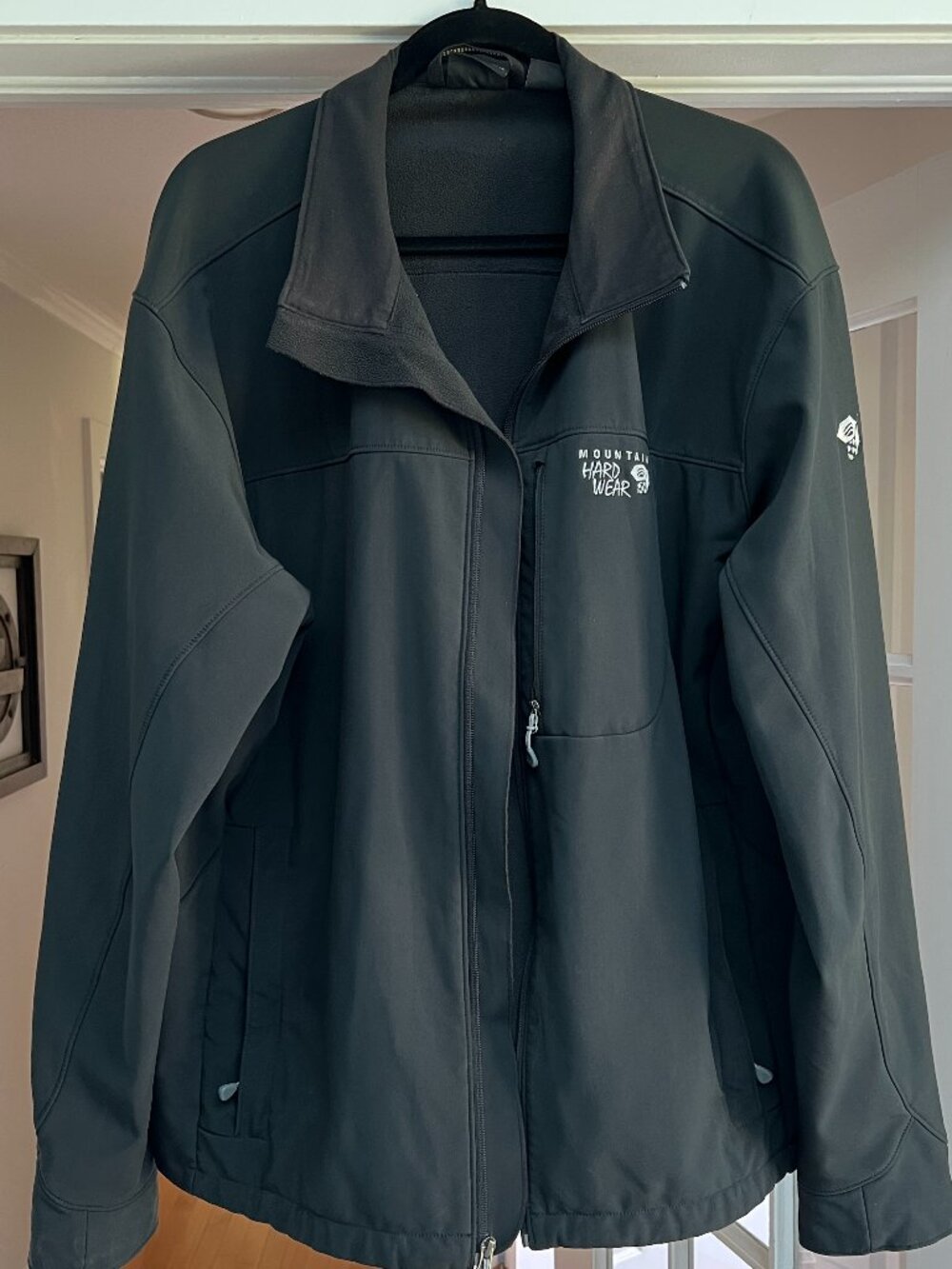 Mountain Hardwear Men’s Softshell Jacket XXL Black Fleece Lined Coat